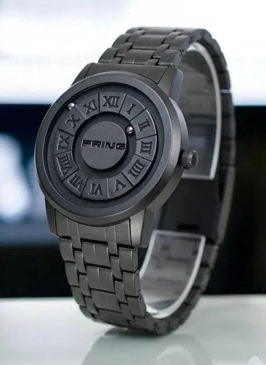 Black Stainless Steel Magnetic Ball Watch Providing Modern Design Everyday Style Support - With Box