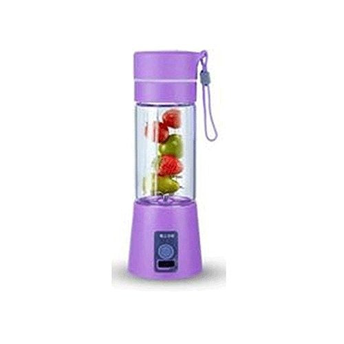 Juicer Portable Outdoor Juicing Cup Home Mini Cordless Crushed Ice Machine USB Charging Fruit Vegetable Blender (Random Color) (380ML)